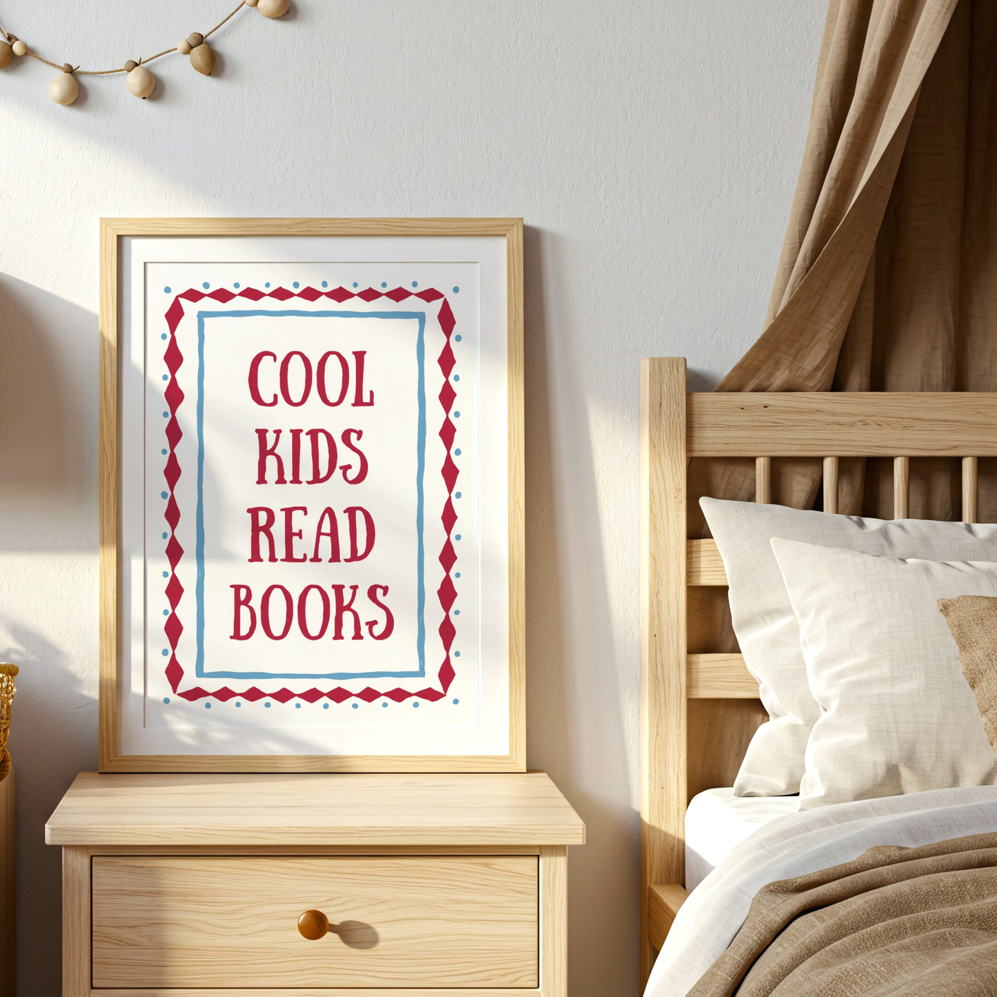 Cool Kids Read Books - Home Print - Wall Decor - Kids Room Prints