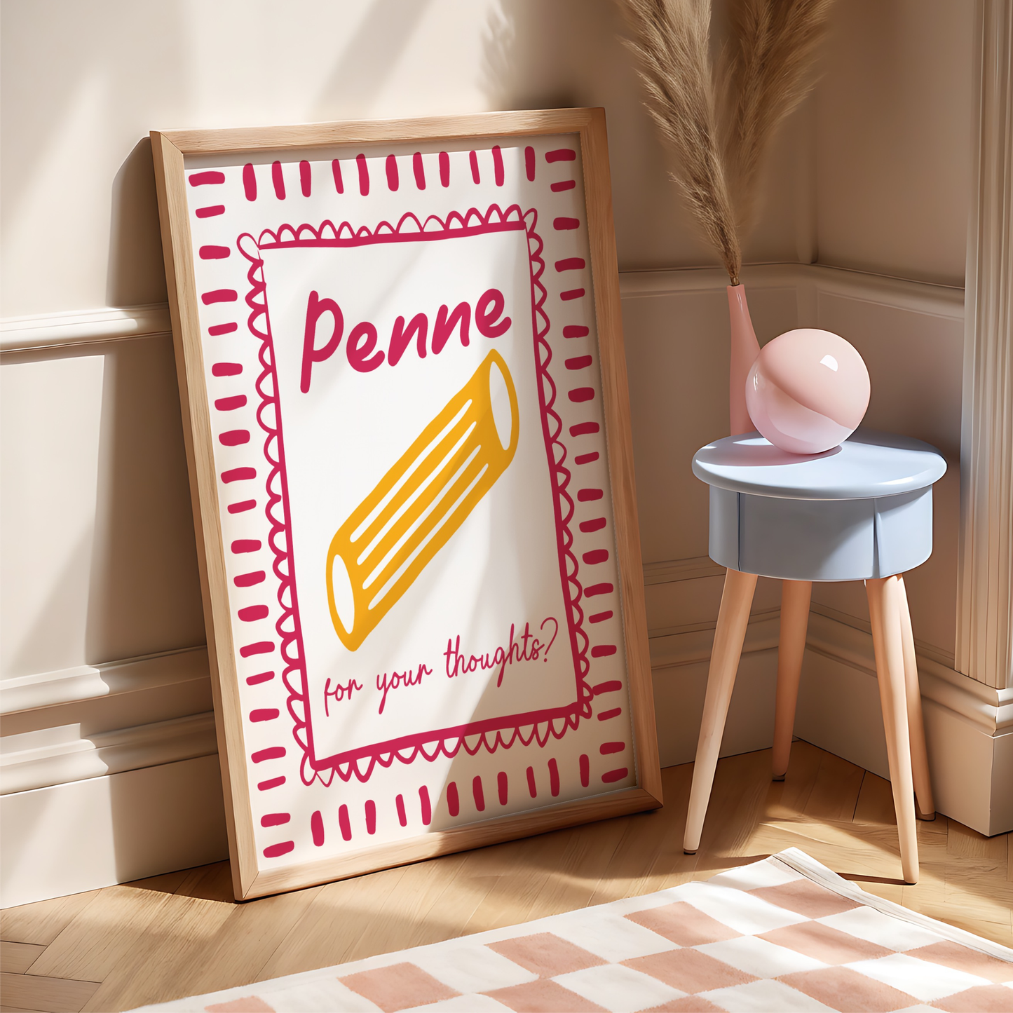 Penne for your Thoughts? - Home Print - Wall Decor - Quirky Decor - Kitchen Prints