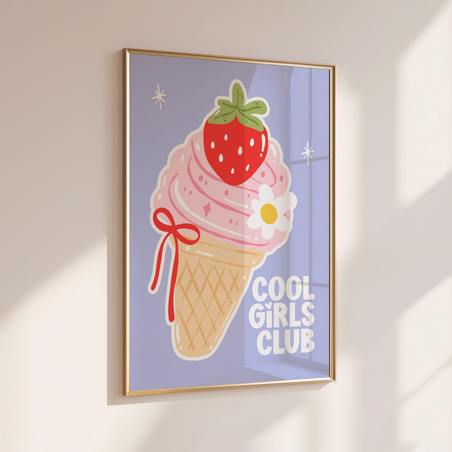 Cool Girls Club - Home Print - Wall Decor - Quirky Prints - Kids Room Prints