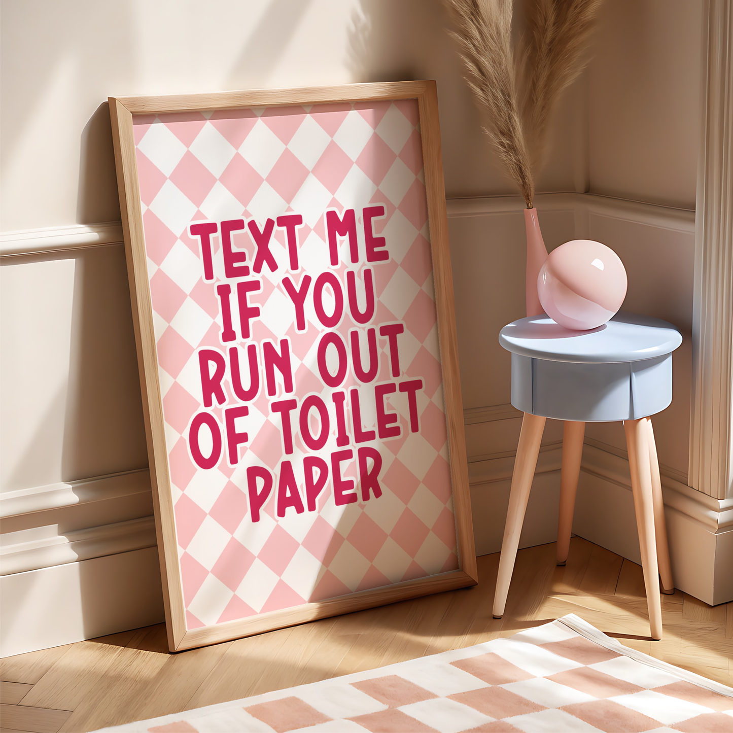 Text Me if you Run Out of Toilet Paper - Home Print - Wall Decor - Quirky Decor - Bathroom Prints
