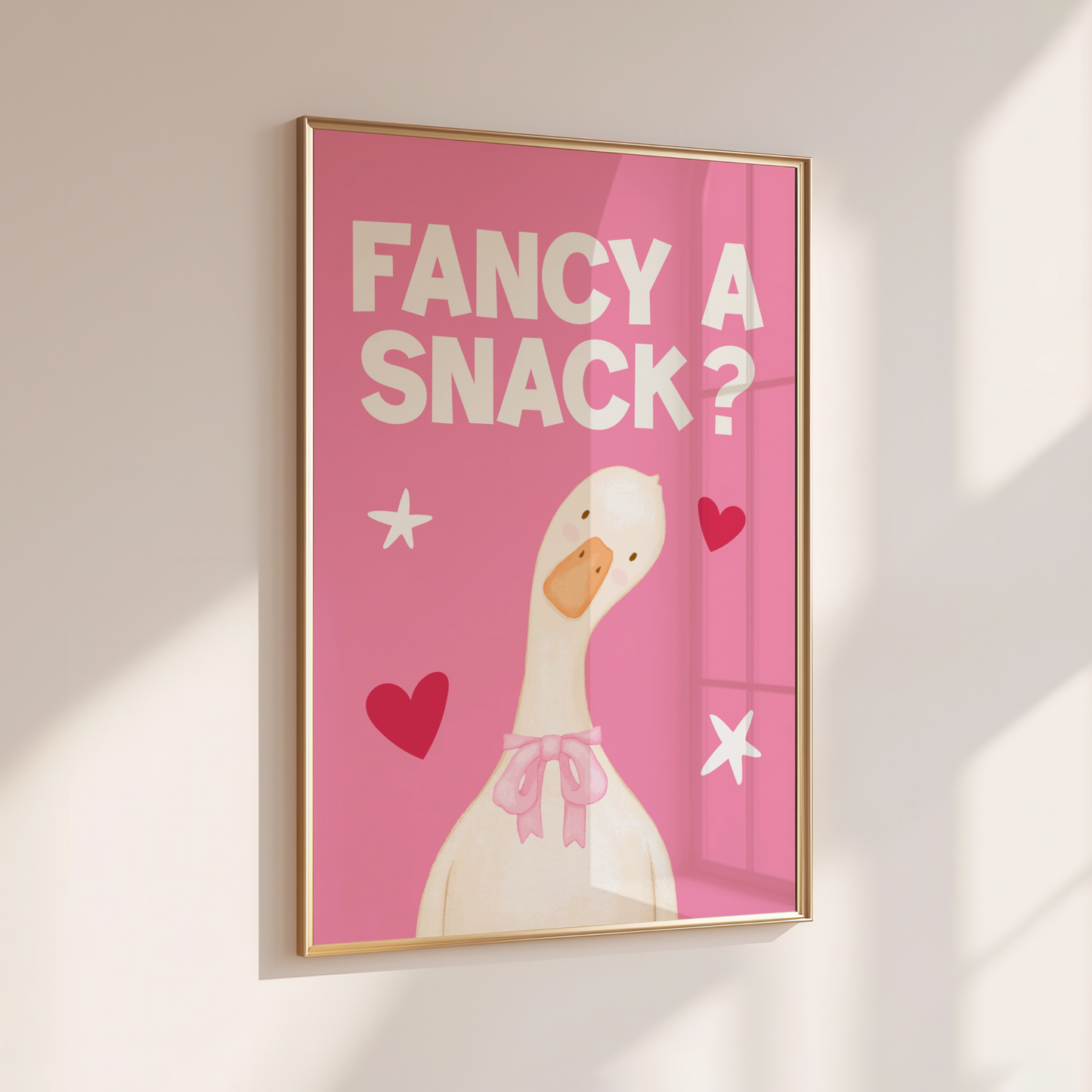 Fancy a Snack? - Home Print - Wall Decor - Kitchen Decor -  Pink Prints