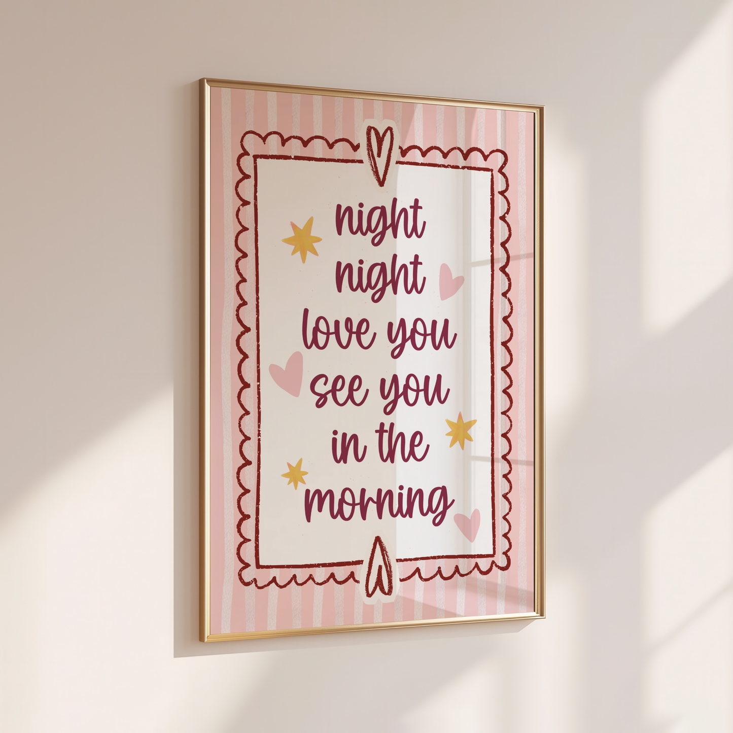 Night Night - Home Print - Wall Decor - Quirky Prints -  Kids Room