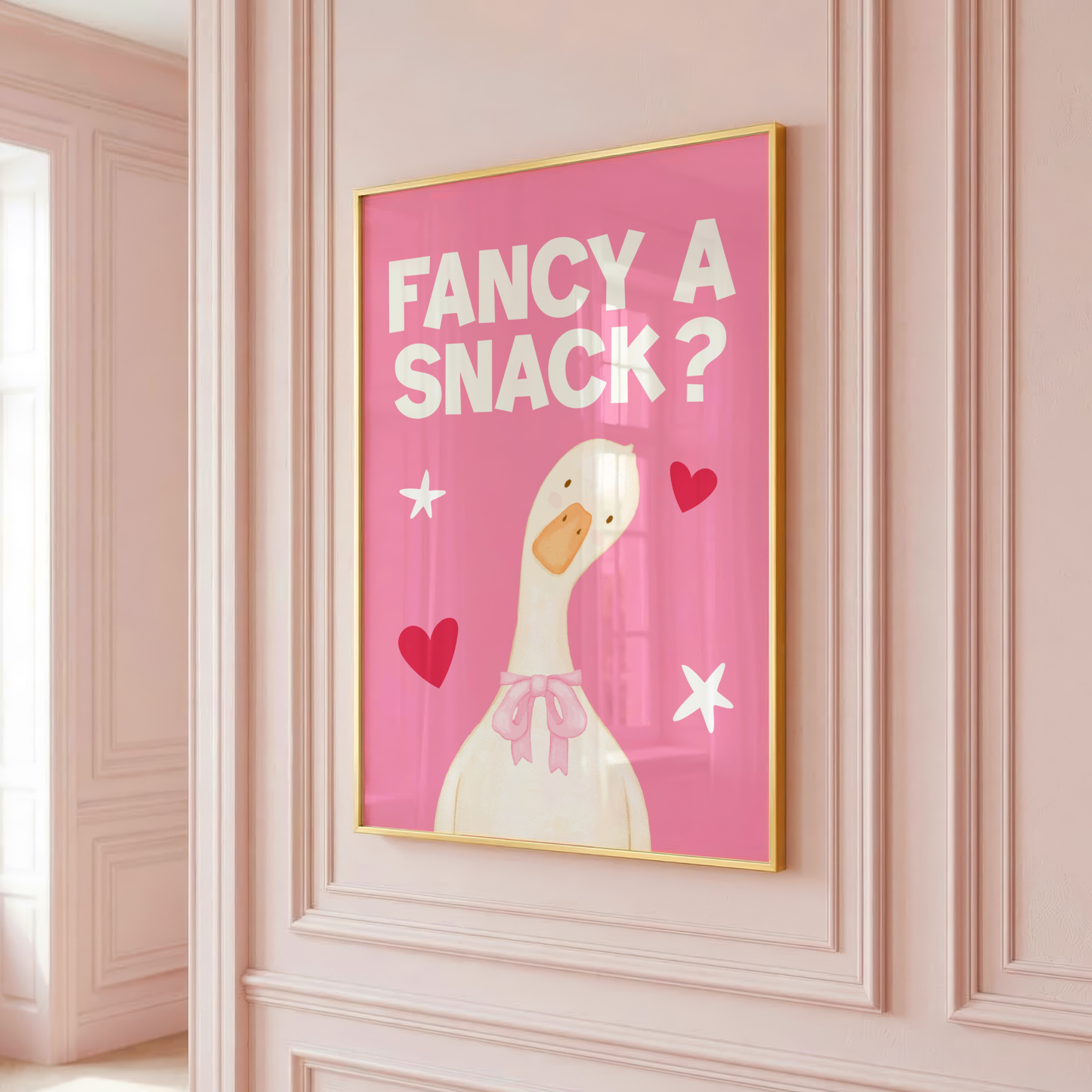 Fancy a Snack? - Home Print - Wall Decor - Kitchen Decor -  Pink Prints