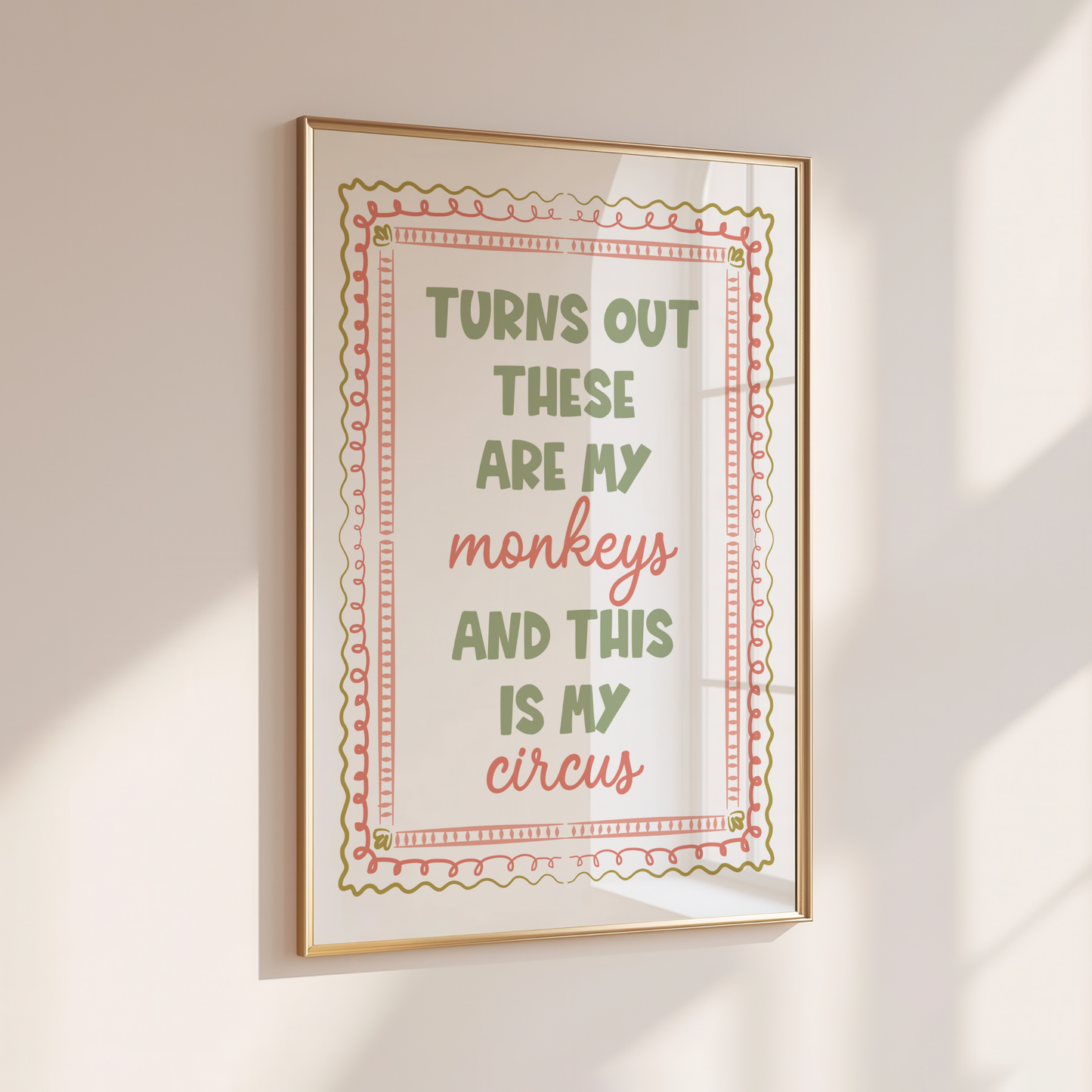 My Monkeys My Circus - Home Print - Wall Decor