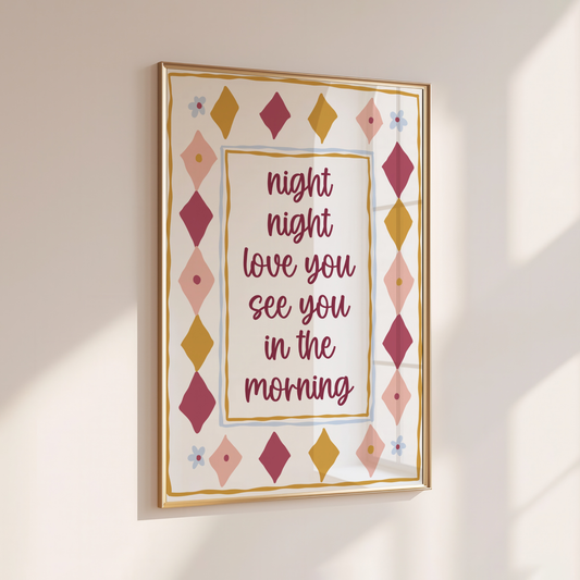 See You in the Morning - Home Print - Wall Decor - Kids Room Prints