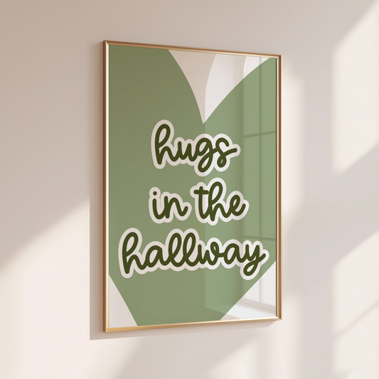 Hugs in the Hallway - Home Print - Wall Decor - Quirky Prints