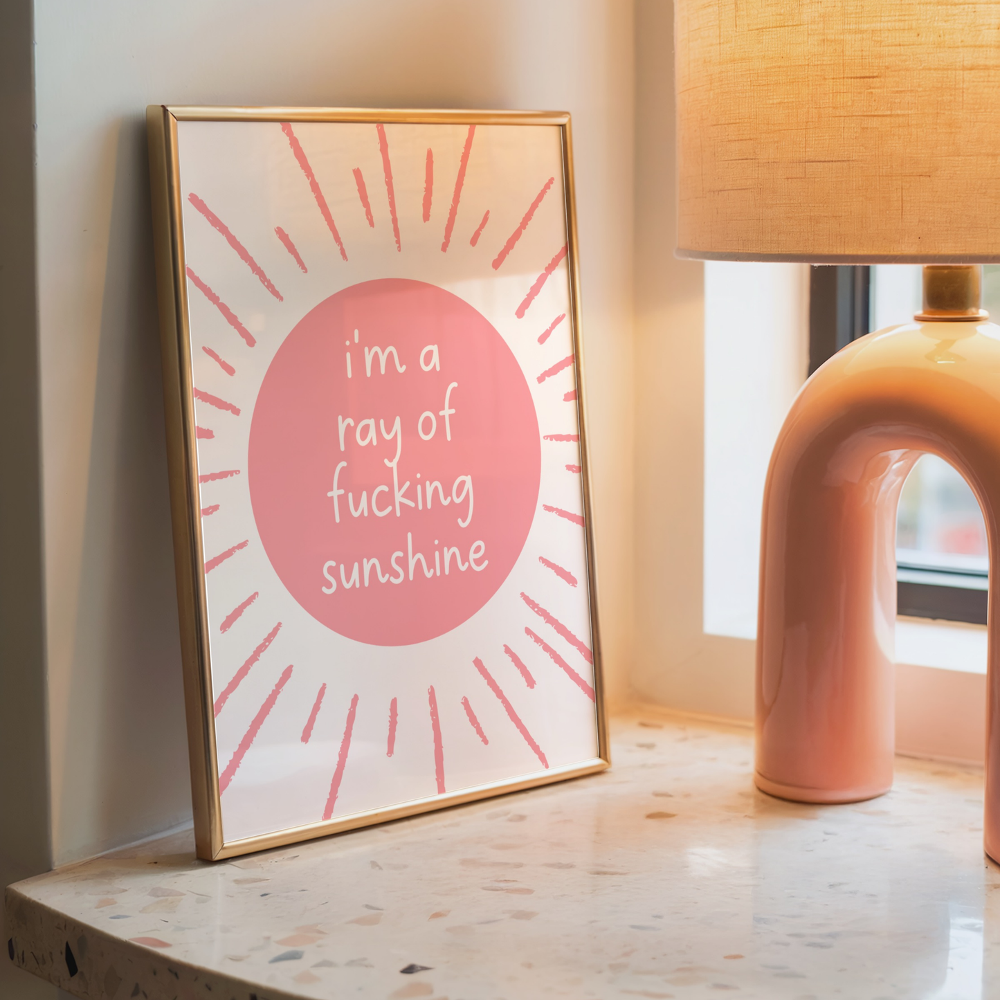 I'm a Ray of Fucking Sunshine - Home Print - Wall Decor - Sweary Prints