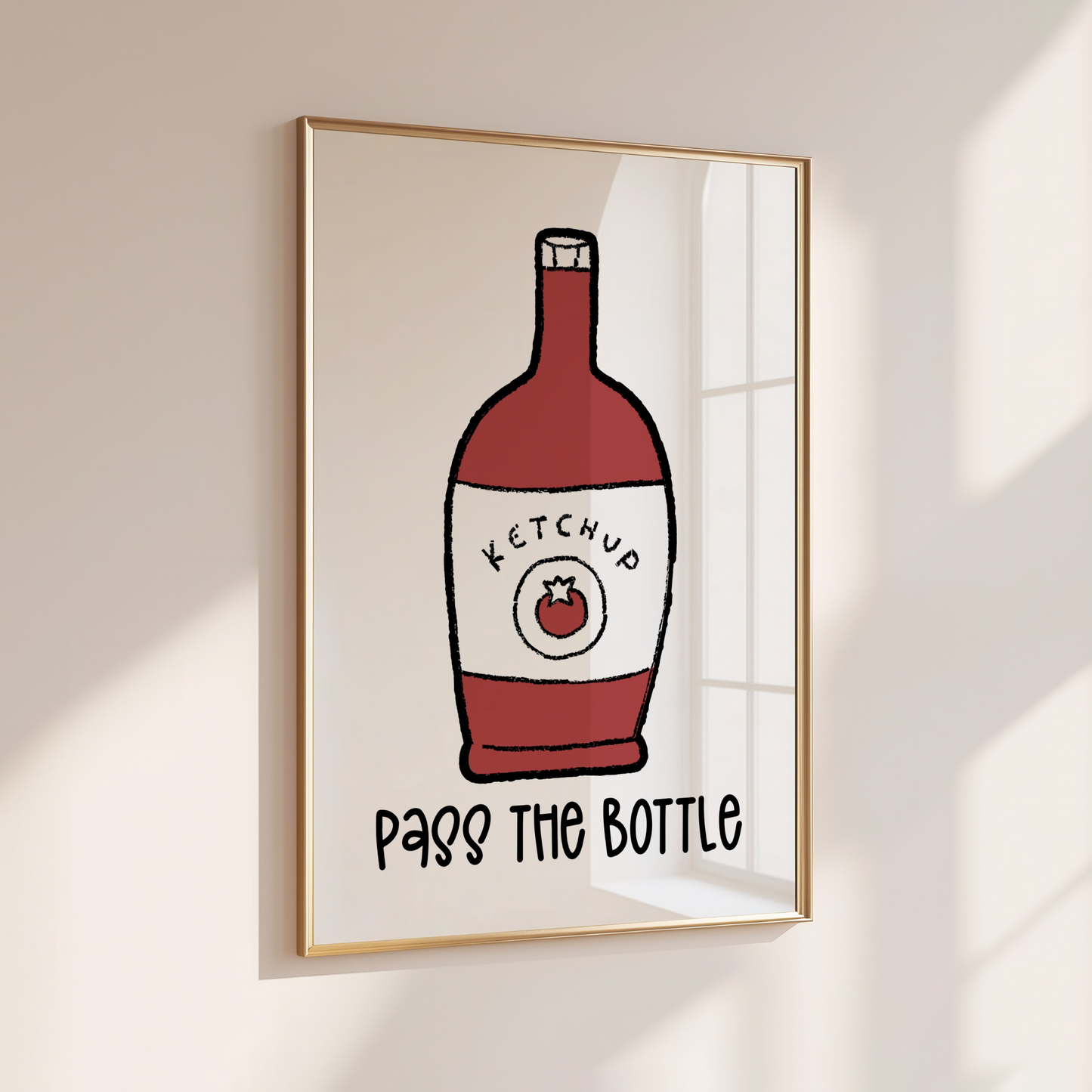 Pass the Bottle - Home Print - Wall Decor - Kitchen Prints