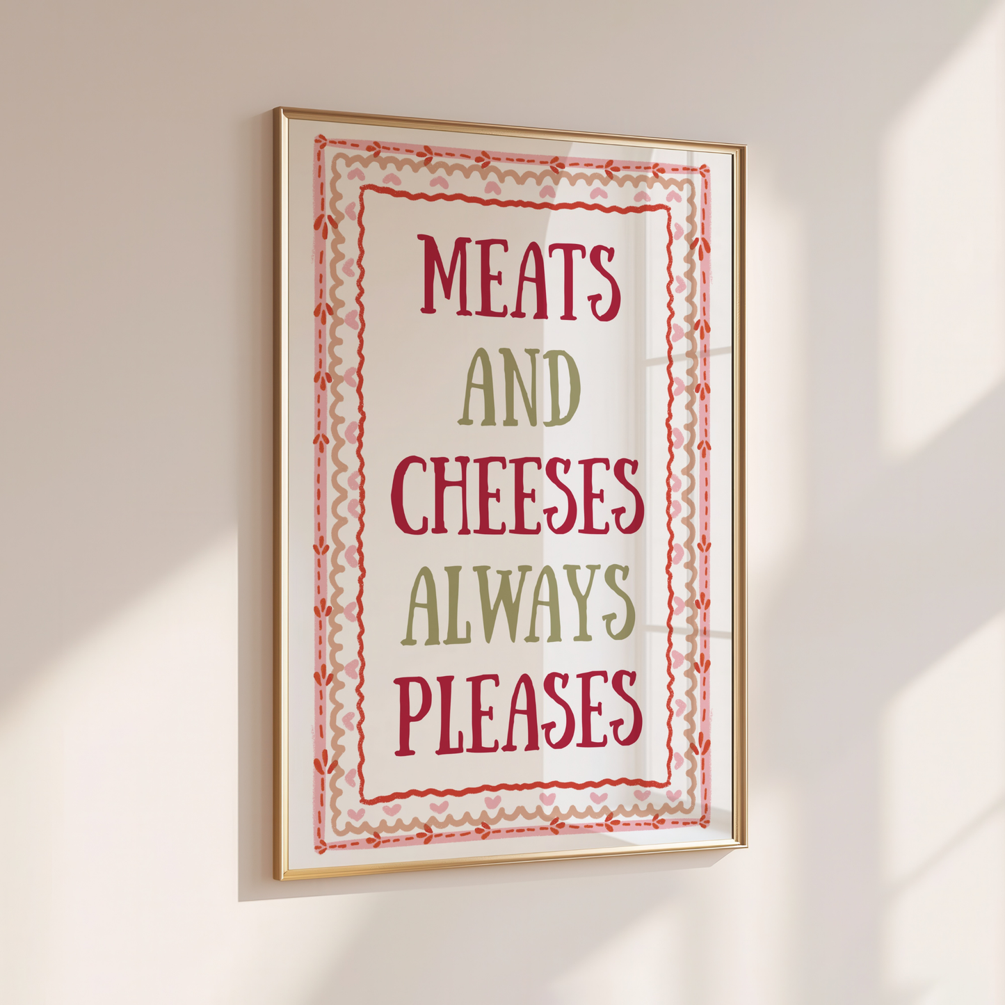 Meats & Cheeses - Home Print - Wall Decor