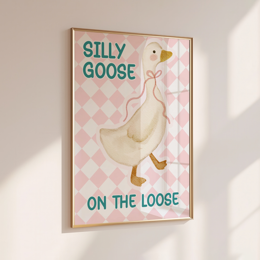 Silly Goose on the Loose - Home Print - Wall Decor - Quirky Decor