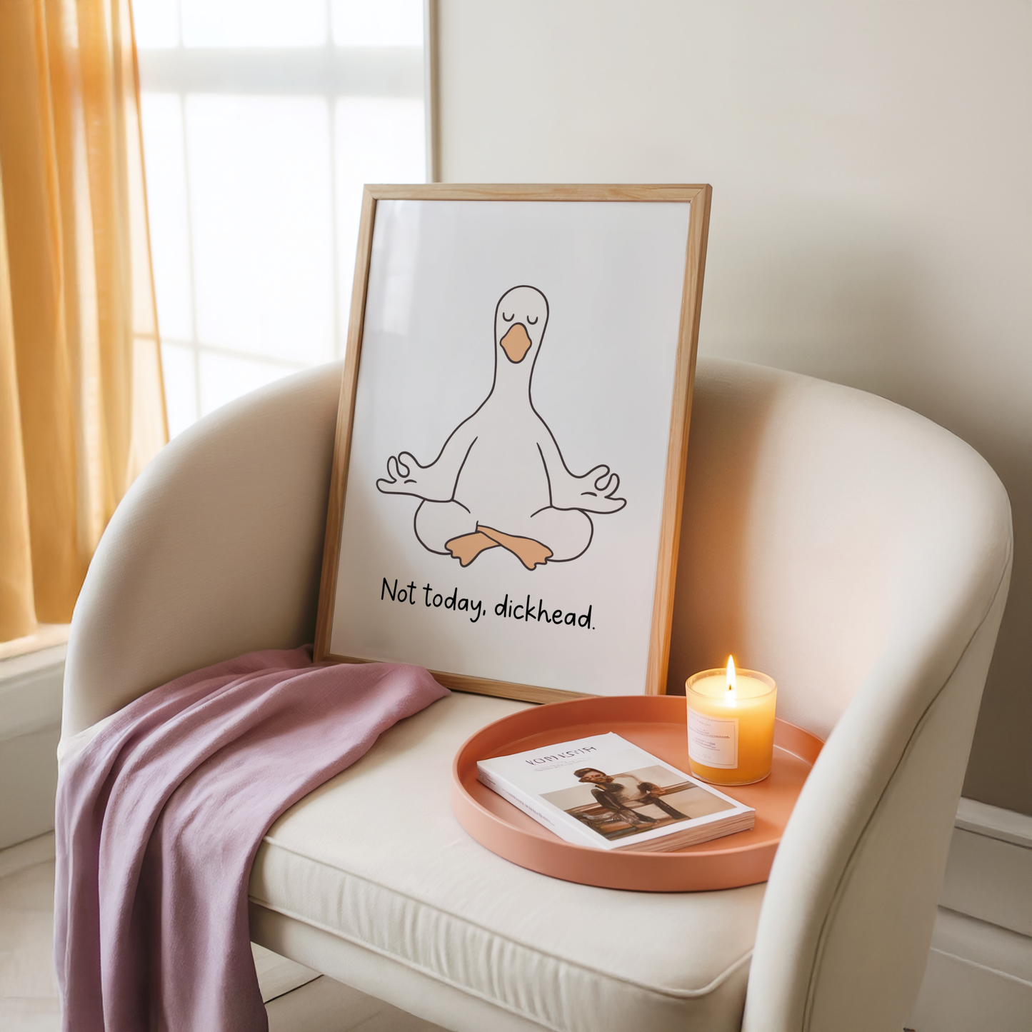 Not today, dickhead. - Home Print - Wall Decor - Quirky Decor