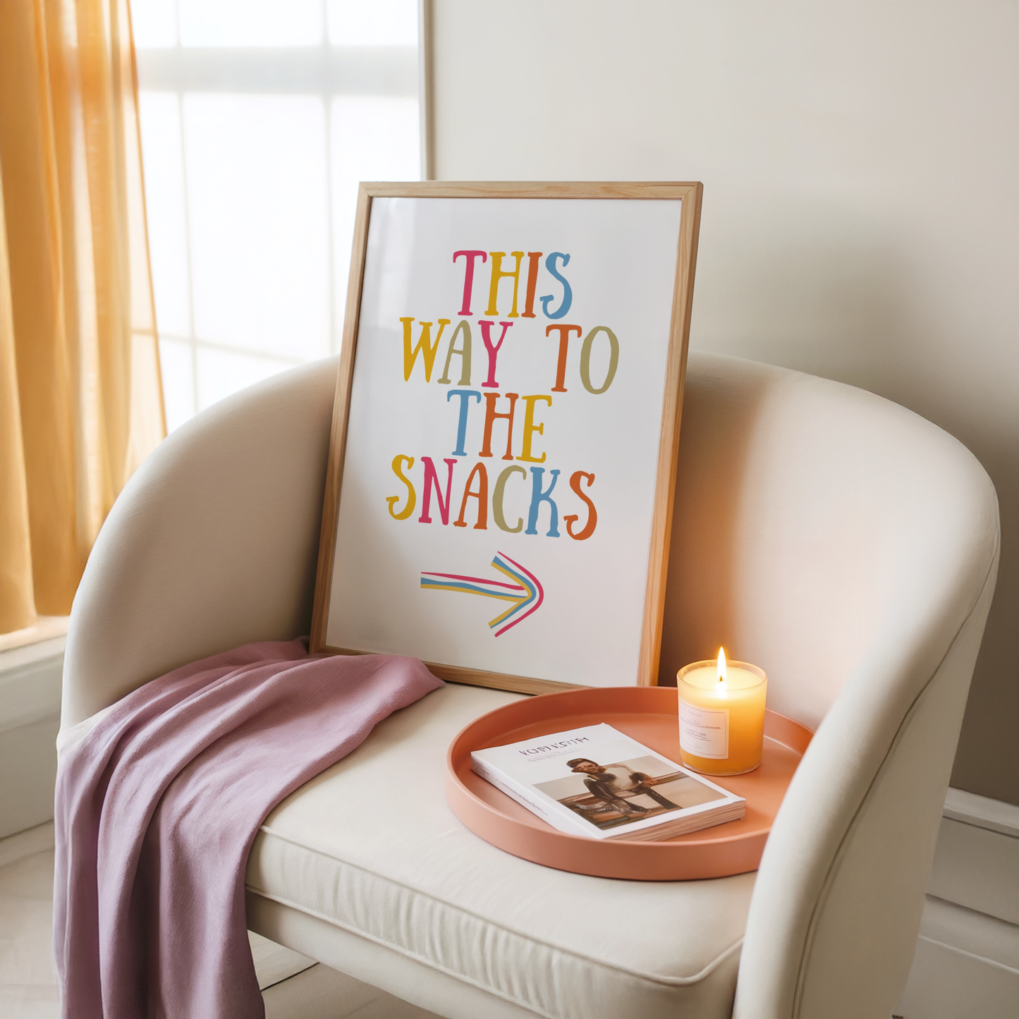 This Way to the Snacks - Home Print - Wall Decor - Kitchen Prints