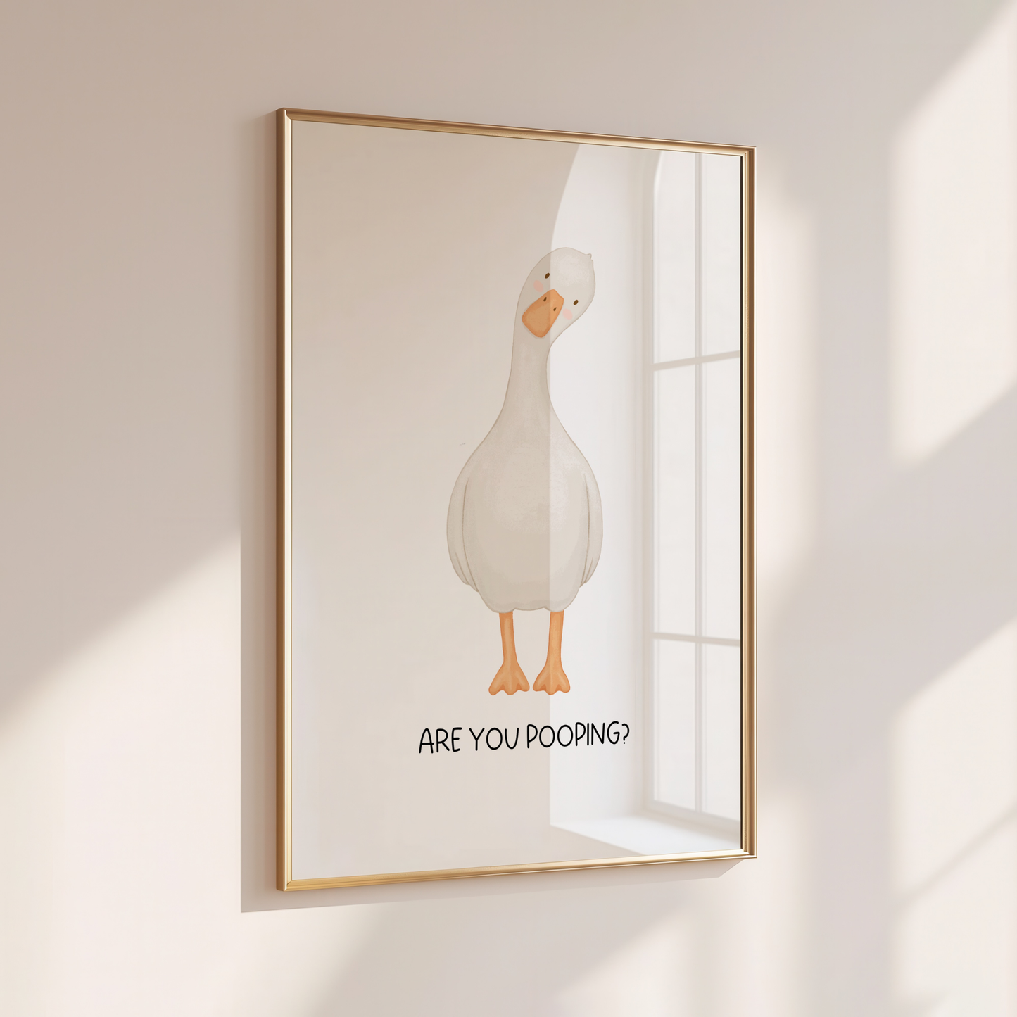Are You Pooping? - Home Print - Wall Decor - Quirky Prints - Bathroom Prints