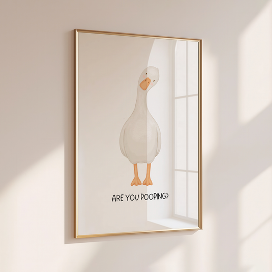 Are You Pooping? - Home Print - Wall Decor - Quirky Prints - Bathroom Prints