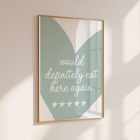 5 Star - Home Print - Wall Decor - Kitchen Prints